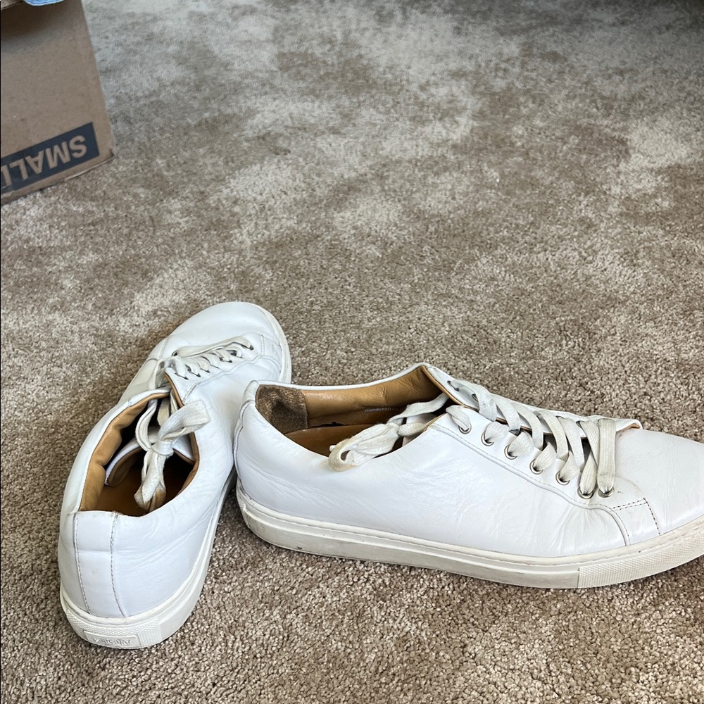 Thursday Classic Everyday Men's Classic White Leather Sneakers, size 9.5 - Picture 5 of 5